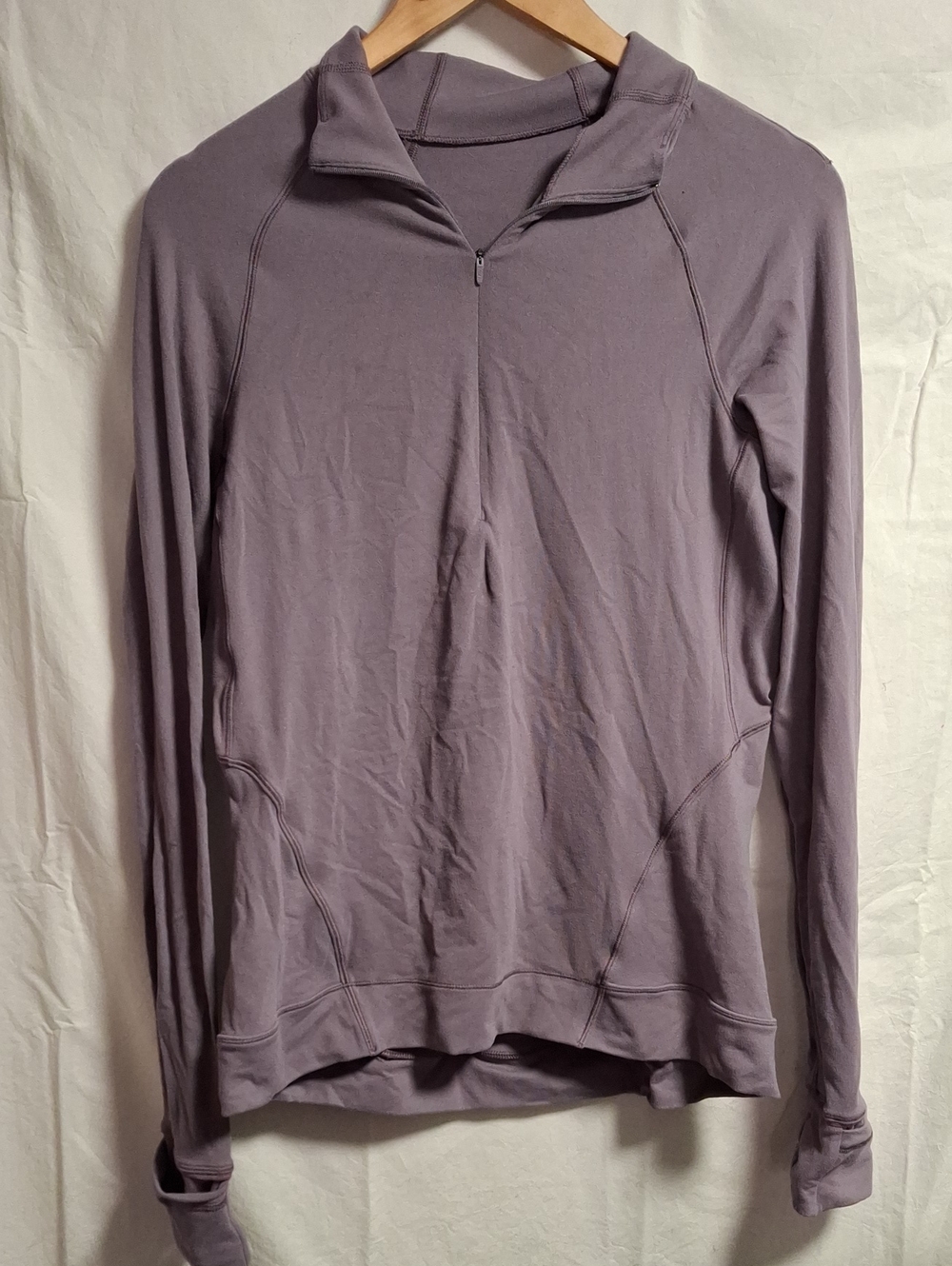 Lululemon Light Purple Quarter-Zip Long Sleeve Top Size 10